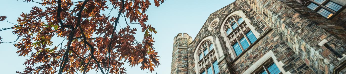 Lehigh University's Linderman Library in the fall